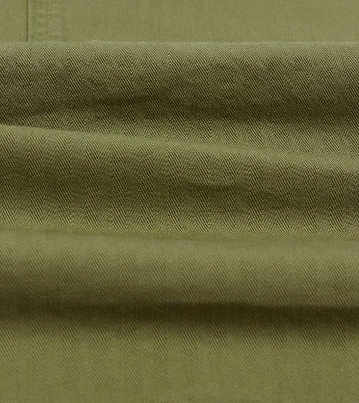 Drake039s Olive Herringbone Cotton Fatigue Shorts 8211 Clothing