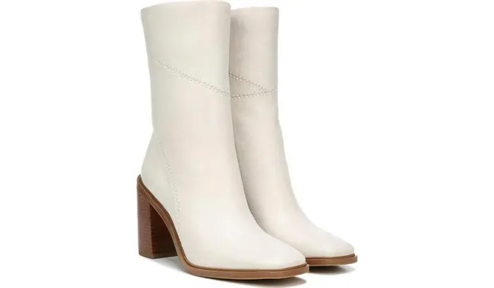 Dress Boots Women Franco Sarto Franco Stevie Block Heel Boot Putty Leather