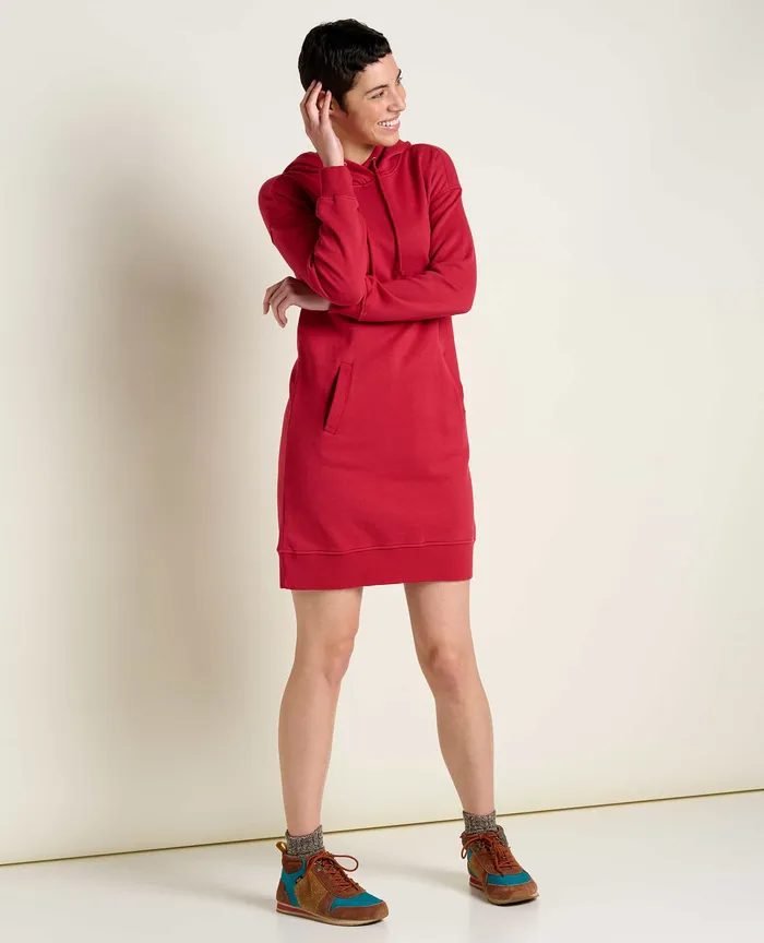 Dresses Hemp Daybreaker Hooded Dress Berry ToadandCo Women8217s