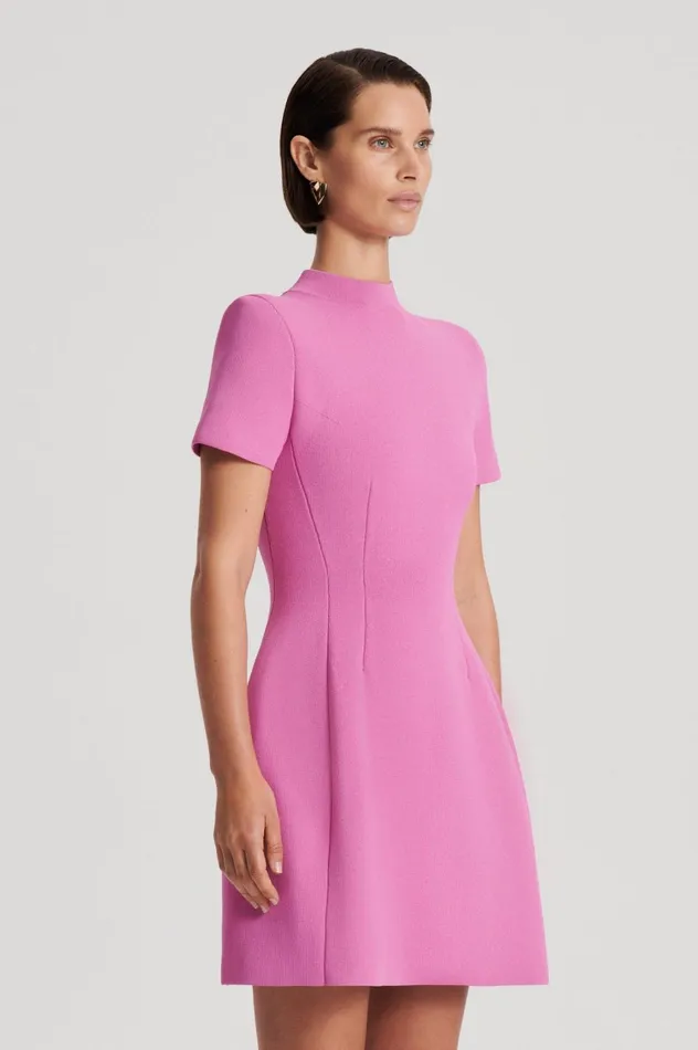 Dresses Women Scanlan Theodore CREPE KNIT PEPLUM DRESS Peony Dresses Women Scanlan Theodore CREPE KNIT PEPLUM DRESS Peony