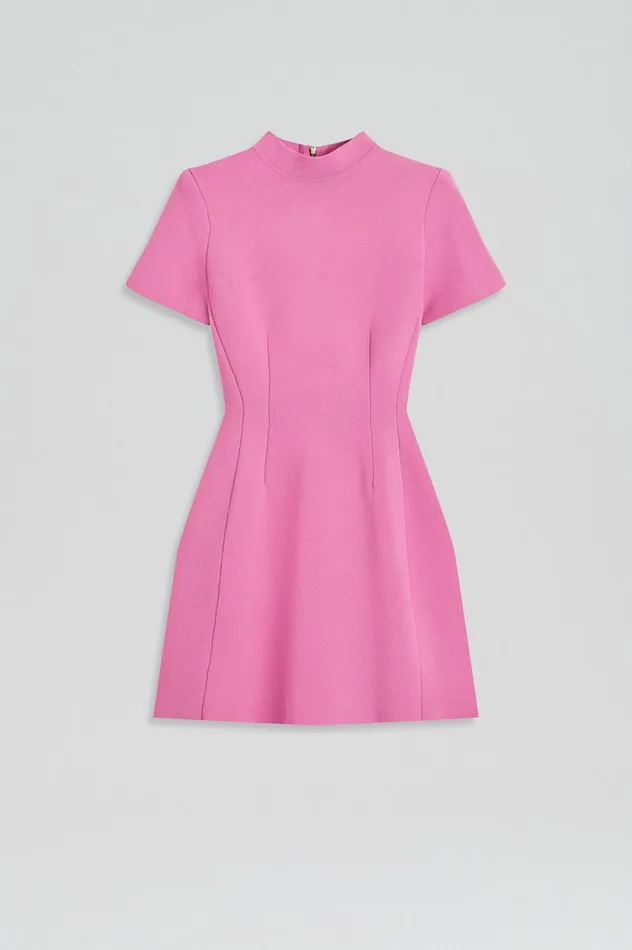 Dresses Women Scanlan Theodore CREPE KNIT PEPLUM DRESS Peony Dresses Women Scanlan Theodore CREPE KNIT PEPLUM DRESS Peony