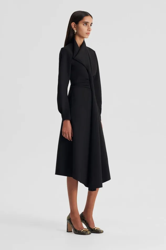 Dresses Women Scanlan Theodore SOFT ROLL NECK DRESS Black Dresses Women Scanlan Theodore SOFT ROLL NECK DRESS Black