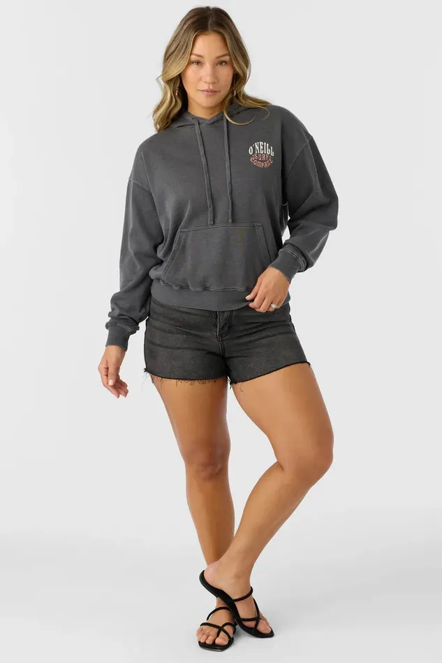 DRIFT HOODED FLEECE PULLOVER Washed Black Women O039NEILL Collections