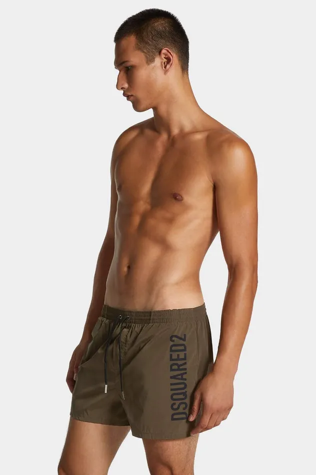 Dsquared2 Beachwear Logo Midi Swim Boxer Red 8211 Men