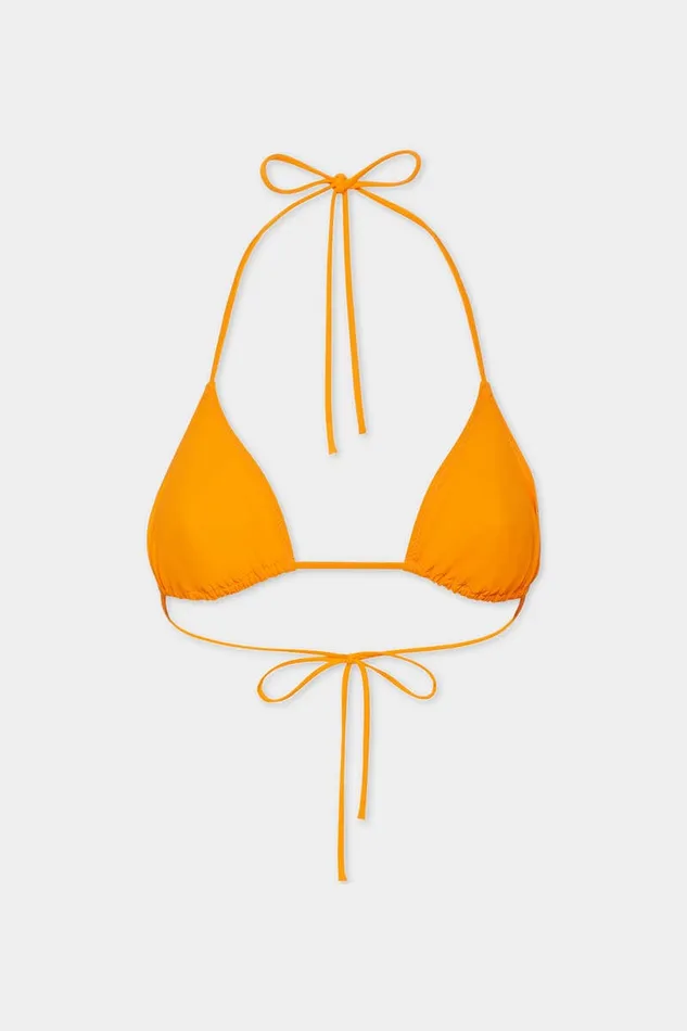 Dsquared2 Beachwear Logo Triangle Top Mastic Beige 8211 Women