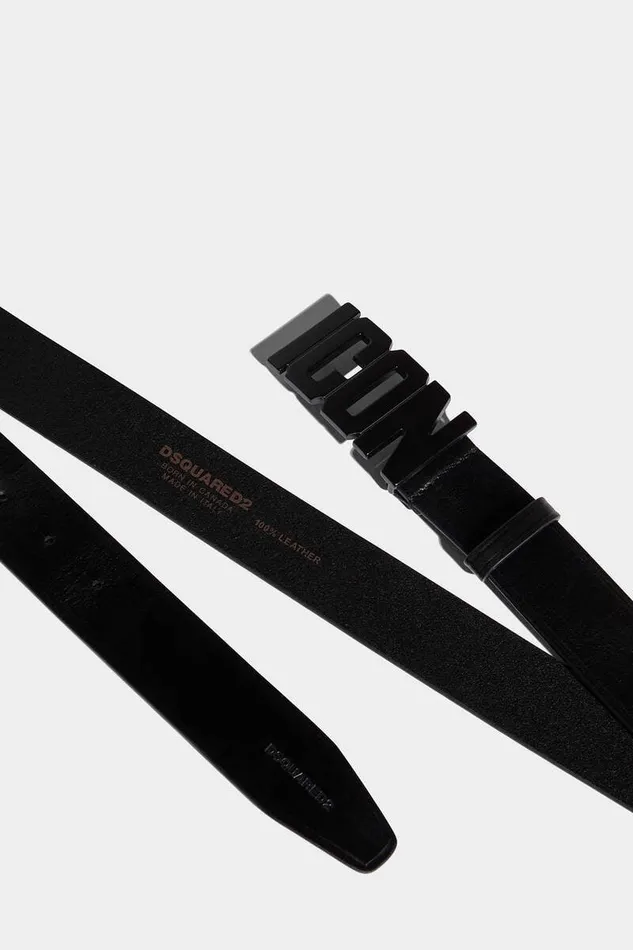 Dsquared2 Belts Be Icon Plaque Belt Black 8211 Men