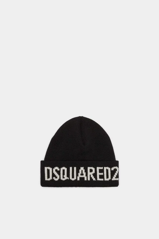 Dsquared2 Headwear Knit Beanie Black 8211 Men