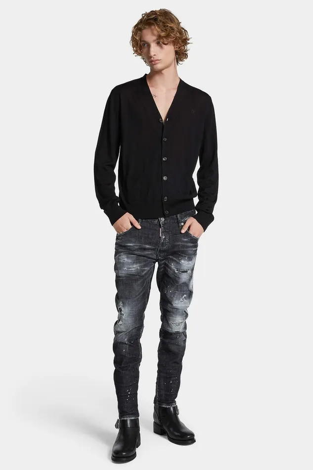 Dsquared2 Jeans Black Rocky Mountains Wash Skater Jeans 8211 Men