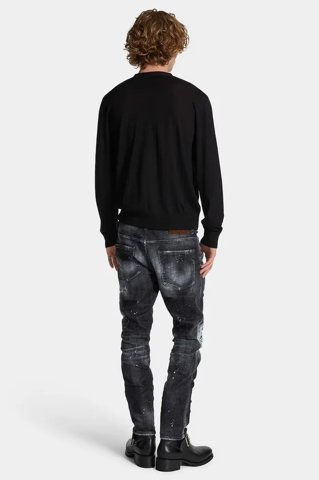 Dsquared2 Jeans Black Rocky Mountains Wash Skater Jeans 8211 Men