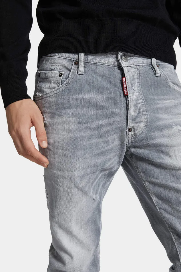 Dsquared2 Jeans Brushed Grey Wash Skater Jeans 8211 Men
