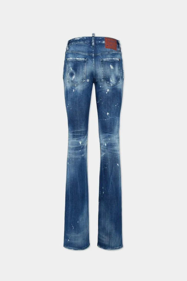 Dsquared2 Jeans Medium Filo Blu Wash Medium Waist Flare Jeans Navy 8211 Women