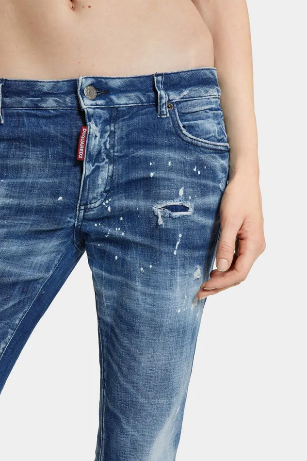 Dsquared2 Jeans Medium Filo Blu Wash Medium Waist Flare Jeans Navy 8211 Women