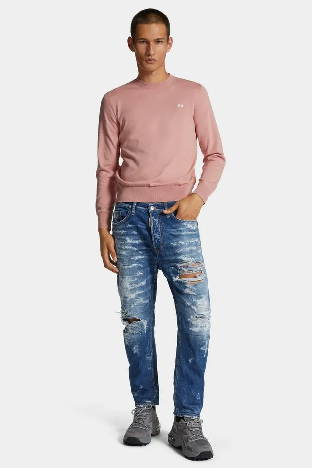 Dsquared2 Jeans Medium Super Ripped Wash Bro Jeans Navy 8211 Men