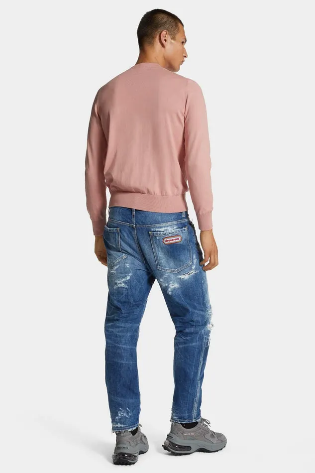 Dsquared2 Jeans Medium Super Ripped Wash Bro Jeans Navy 8211 Men