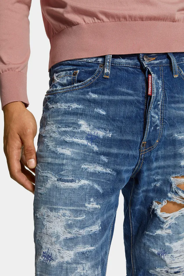 Dsquared2 Jeans Medium Super Ripped Wash Bro Jeans Navy 8211 Men