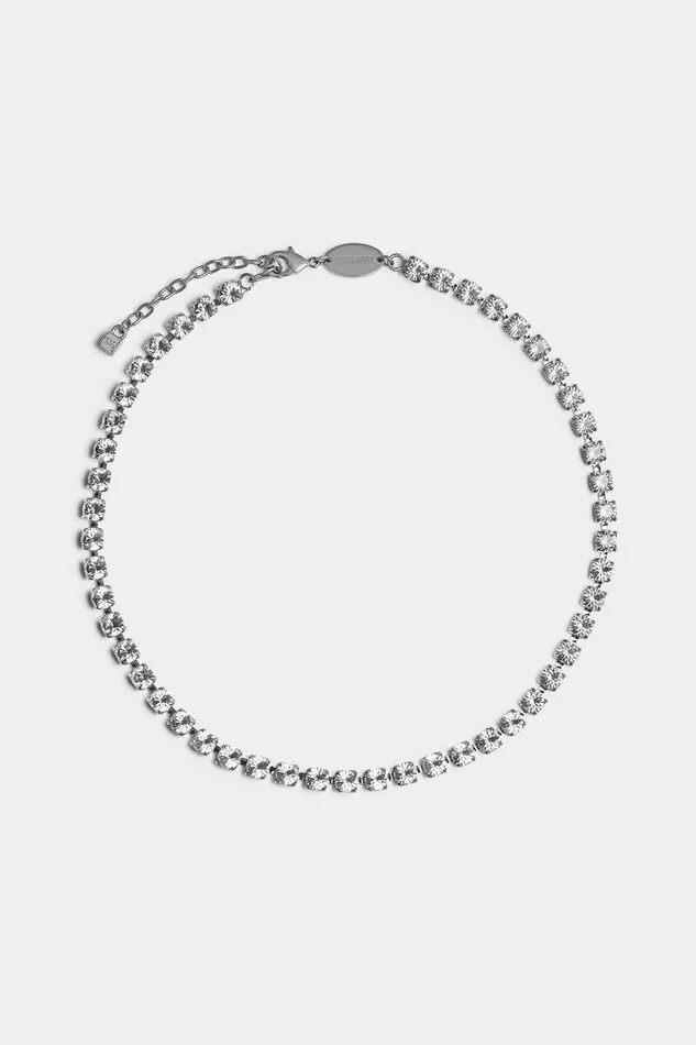Dsquared2 Jewellery D2 Classic Necklace Palladiumcrystal 8211 MenWomen