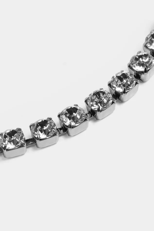 Dsquared2 Jewellery D2 Classic Necklace Palladiumcrystal 8211 MenWomen