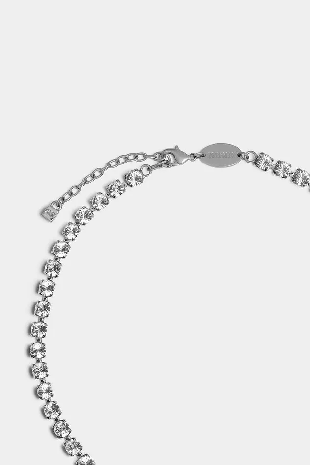 Dsquared2 Jewellery D2 Classic Necklace Palladiumcrystal 8211 MenWomen