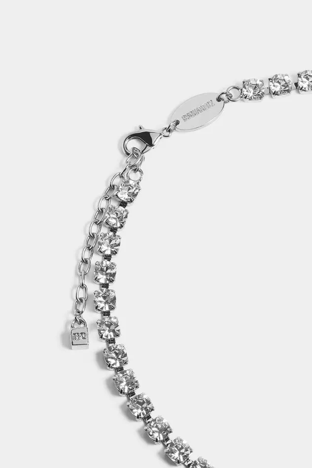 Dsquared2 Jewellery D2 Classic Necklace Palladiumcrystal 8211 MenWomen