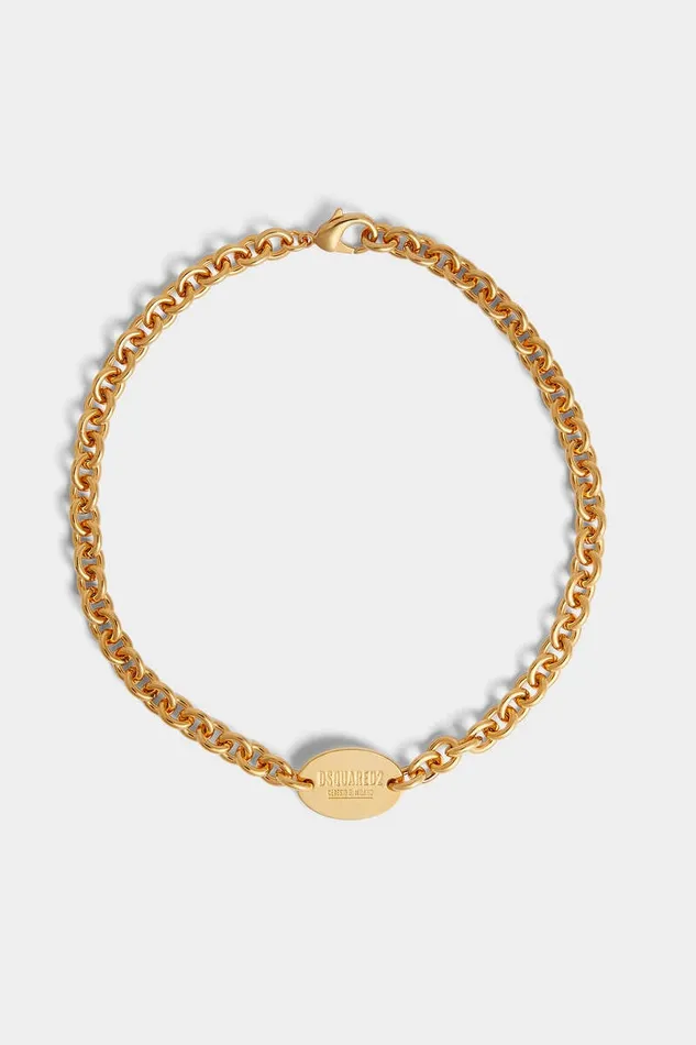 Dsquared2 Jewellery D2 Tag Chain Necklace Gold 8211 MenWomen