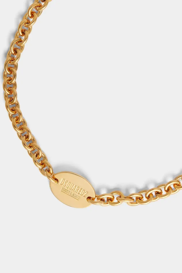 Dsquared2 Jewellery D2 Tag Chain Necklace Gold 8211 MenWomen