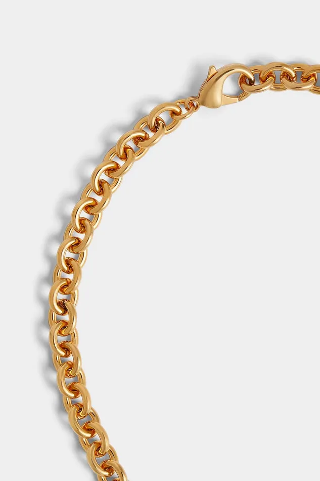 Dsquared2 Jewellery D2 Tag Chain Necklace Gold 8211 MenWomen