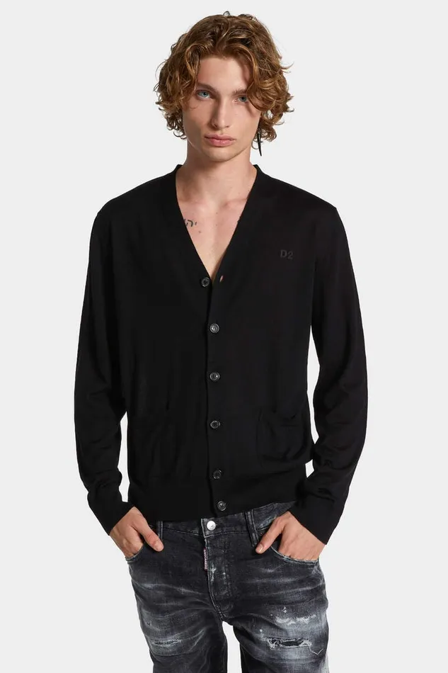 Dsquared2 Knitwear D2 Knit Cardigan Black 8211 Men