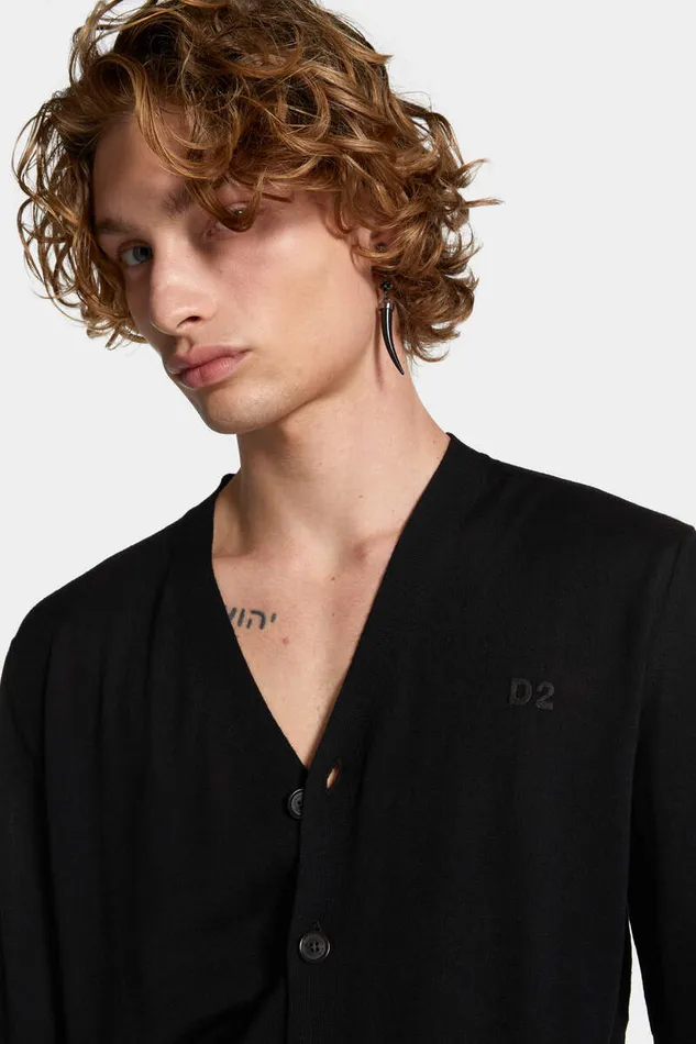 Dsquared2 Knitwear D2 Knit Cardigan Black 8211 Men