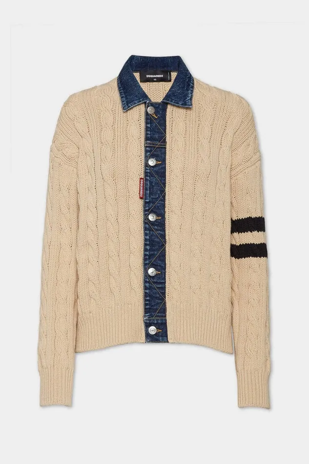 Dsquared2 Knitwear Denim Mix Cardigan White 8211 Women