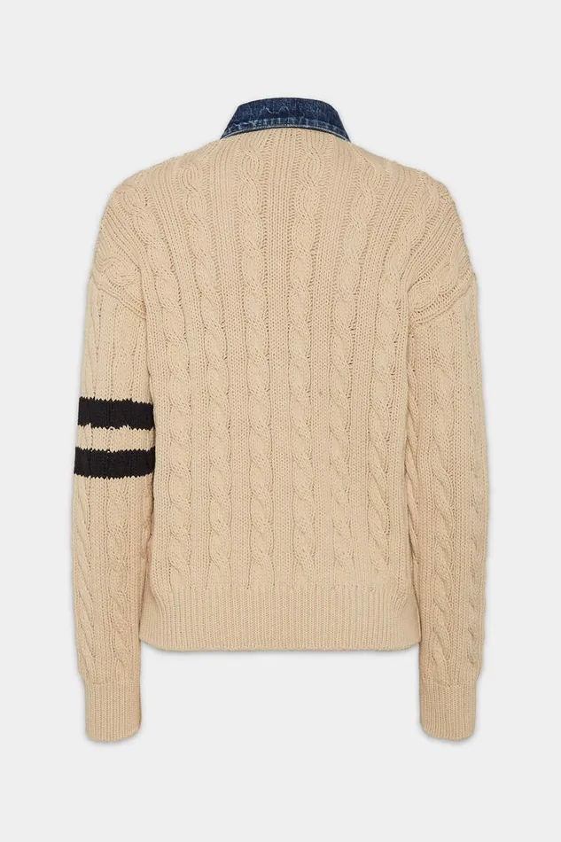 Dsquared2 Knitwear Denim Mix Cardigan White 8211 Women