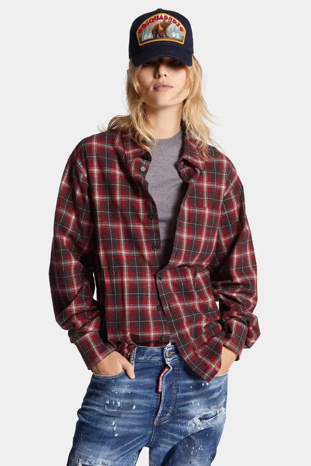 Dsquared2 Shirts Boxy Checked Shirt Fantasy 8211 Women