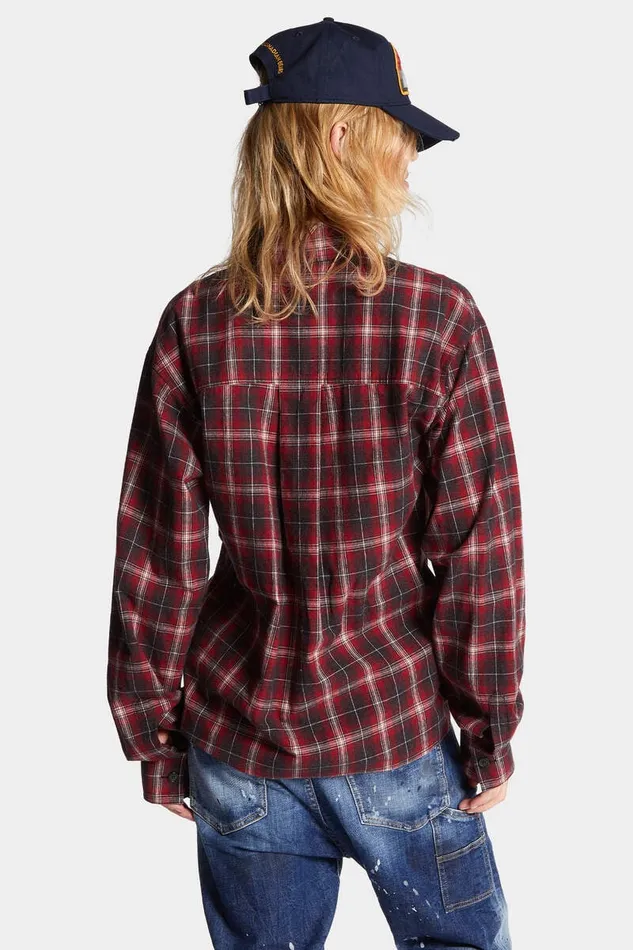 Dsquared2 Shirts Boxy Checked Shirt Fantasy 8211 Women