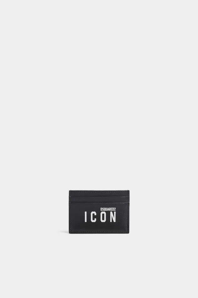 Dsquared2 Small Leather Goods Icon Credit Card Holder Blackwhite 8211 Men