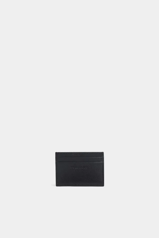Dsquared2 Small Leather Goods Icon Credit Card Holder Blackwhite 8211 Men