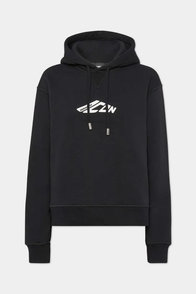 Dsquared2 Sweatshirts Cool Fit Icon Hoodie Black 8211 Women