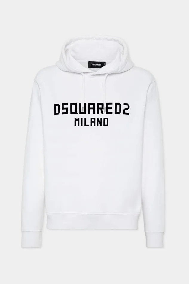 Dsquared2 Sweatshirts Cool Fit Milano Hoodie White 8211 Men