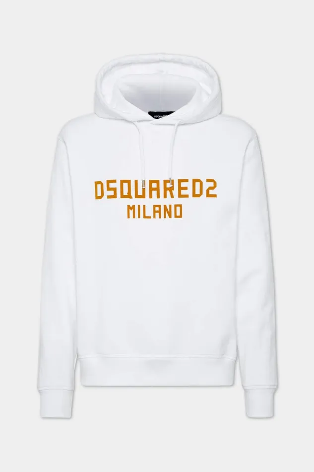 Dsquared2 Sweatshirts Cool Fit Milano Hoodie Whiteochre 8211 Men