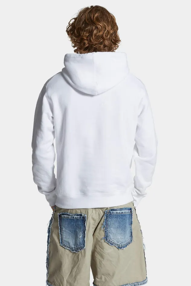 Dsquared2 Sweatshirts Cool Fit Milano Hoodie Whiteochre 8211 Men