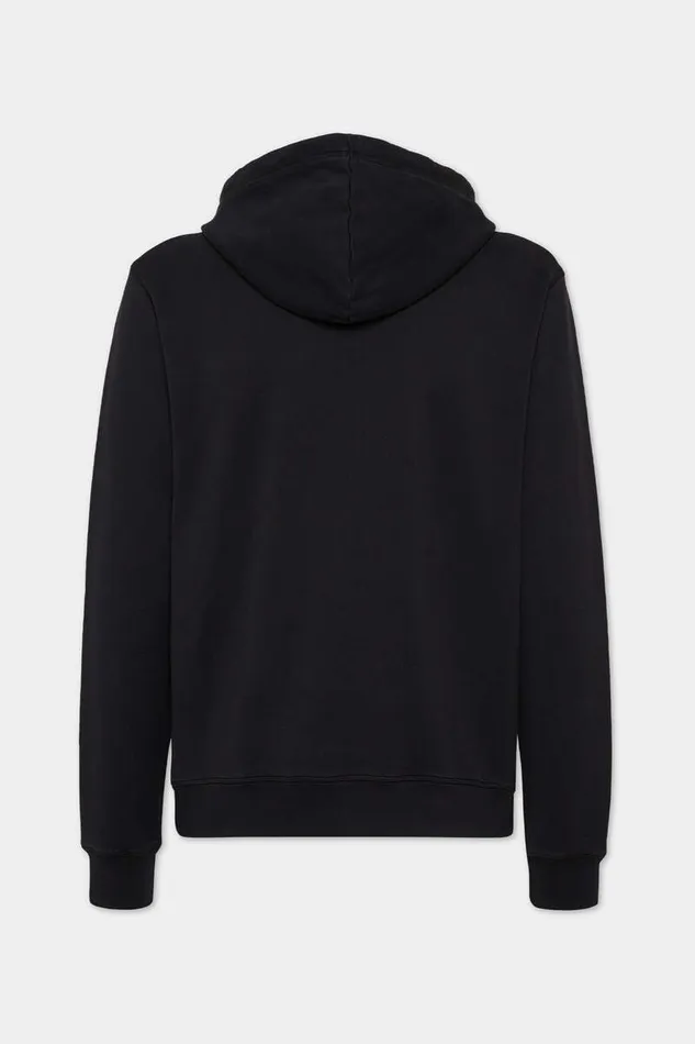 Dsquared2 Sweatshirts Dyed Cool Fit Zipped Hoodie Black 8211 Men