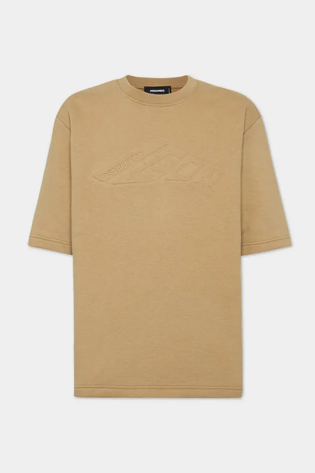 Dsquared2 Sweatshirts Icon New Generation Loose Fit ShortSleeve Sweatshirt Khaki 8211 Men