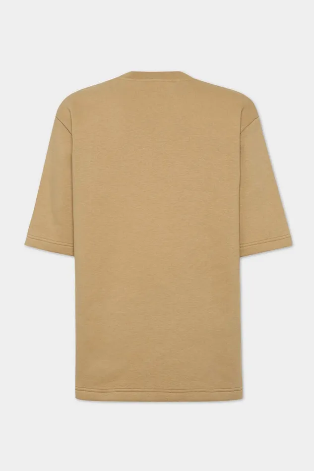 Dsquared2 Sweatshirts Icon New Generation Loose Fit ShortSleeve Sweatshirt Khaki 8211 Men
