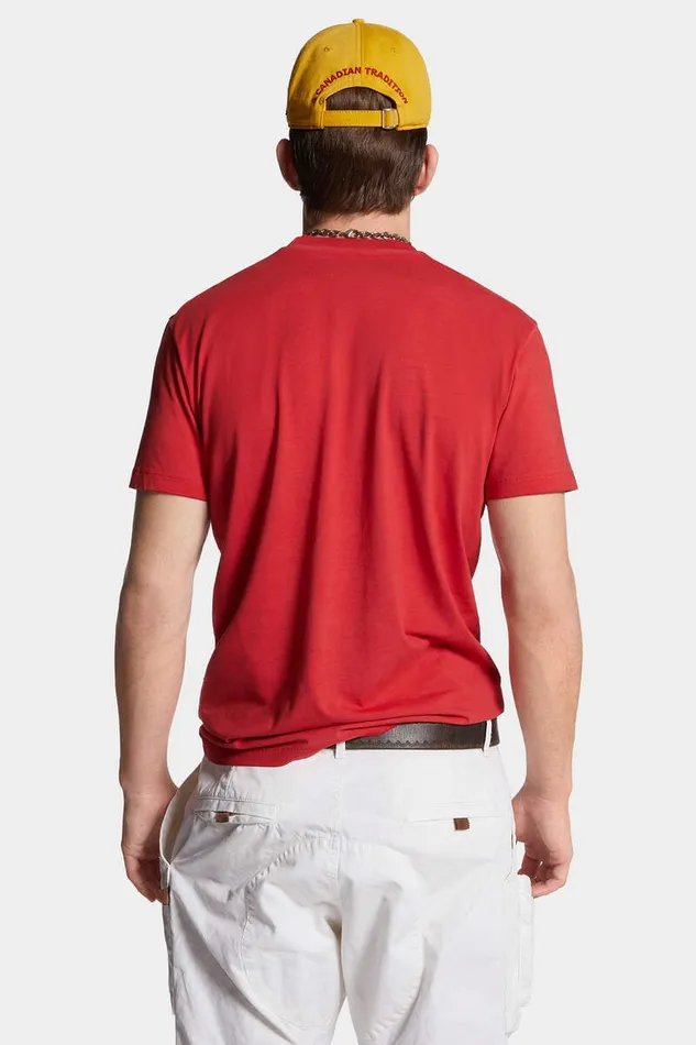Dsquared2 TShirts and Polo Best Fade Dyed Cool Fit Bear TShirt Red 8211 Men