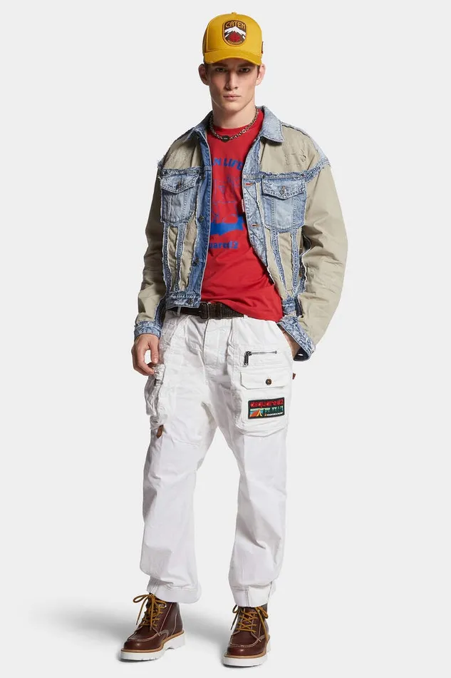 Dsquared2 TShirts and Polo Best Fade Dyed Cool Fit Bear TShirt Red 8211 Men