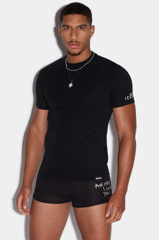 Dsquared2 Underwear Be Icon Underwear TShirt Black 8211 Men