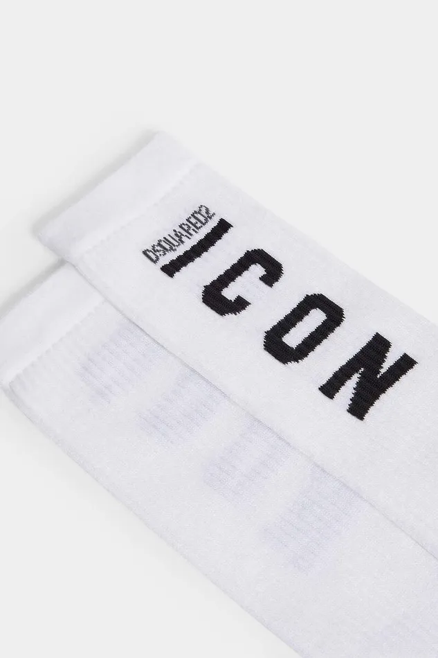 Dsquared2 Underwear Icon MidCrew Socks Whiteblack 8211 Men