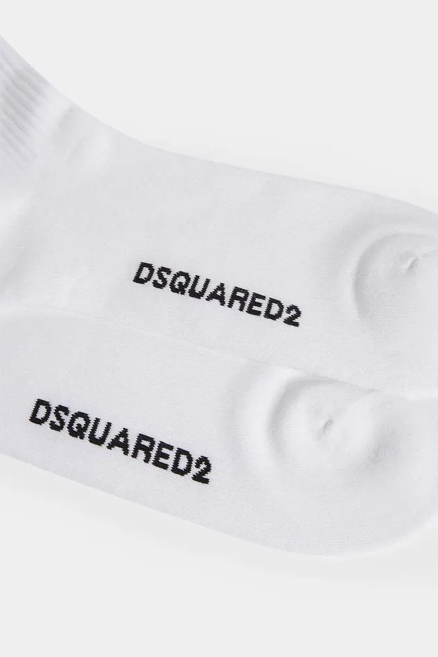 Dsquared2 Underwear Icon MidCrew Socks Whiteblack 8211 Men