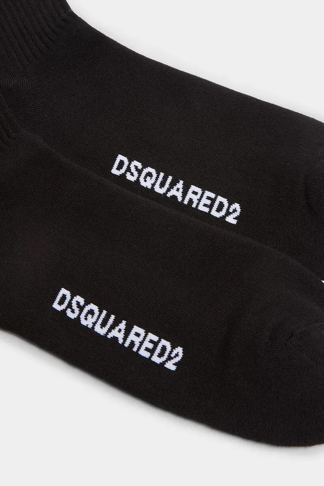 Dsquared2 Underwear Viscose Logo Socks Blackwhite 8211 Men