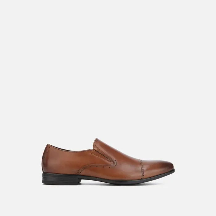 Eddy Loafer With Brogue Cap Toe Cognac Men Kenneth Cole Loafers