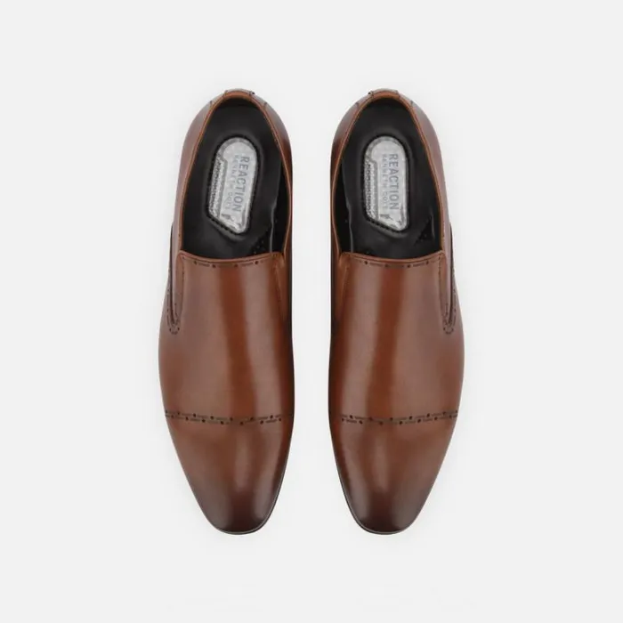 Eddy Loafer With Brogue Cap Toe Cognac Men Kenneth Cole Loafers
