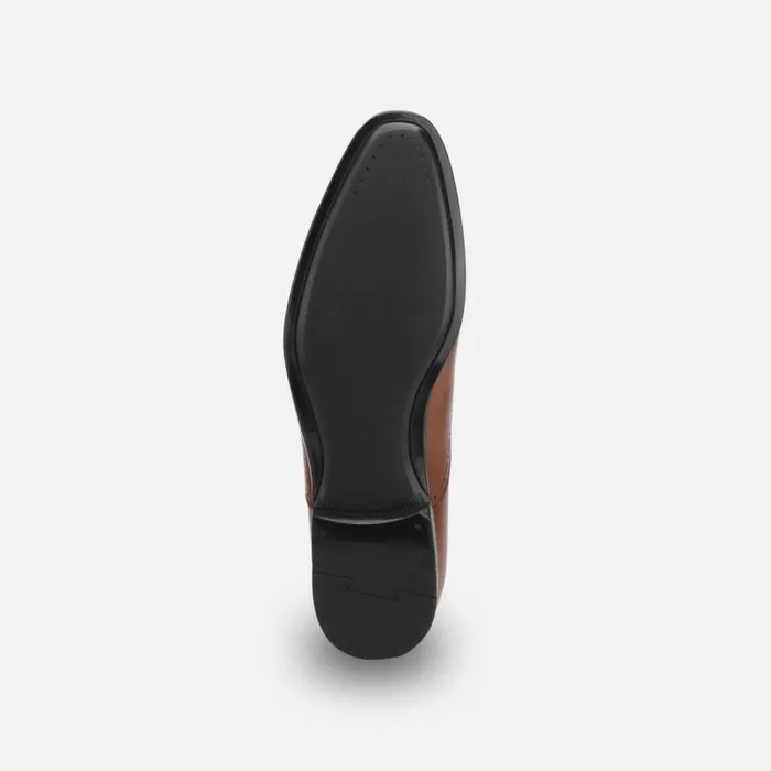 Eddy Loafer With Brogue Cap Toe Cognac Men Kenneth Cole Loafers